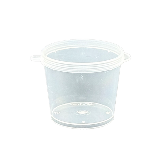 Plastic Sauce Container With Hinged Lid
