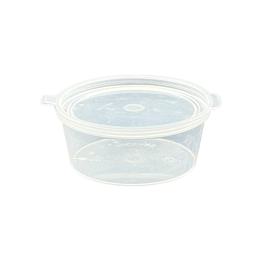 Plastic Sauce Container With Hinged Lid