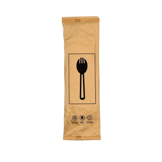 Wooden Spork and Napkin Set
